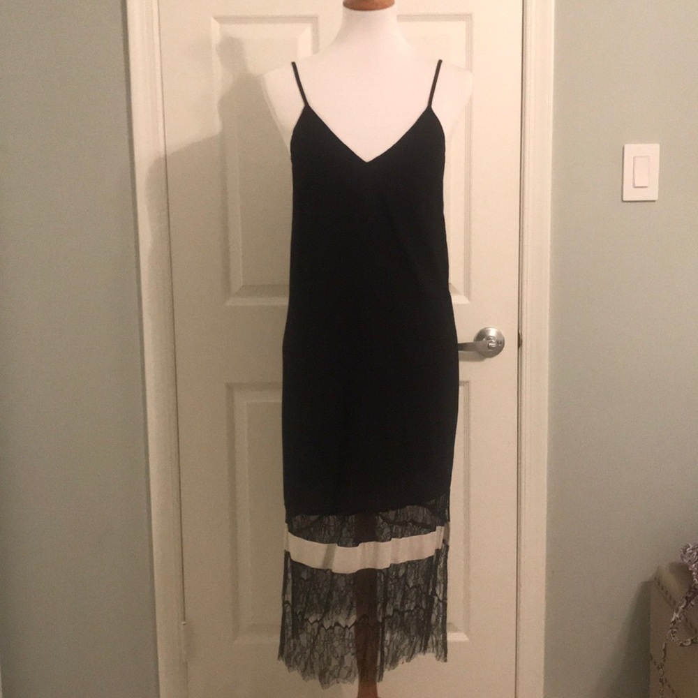 Black with white stripe dress